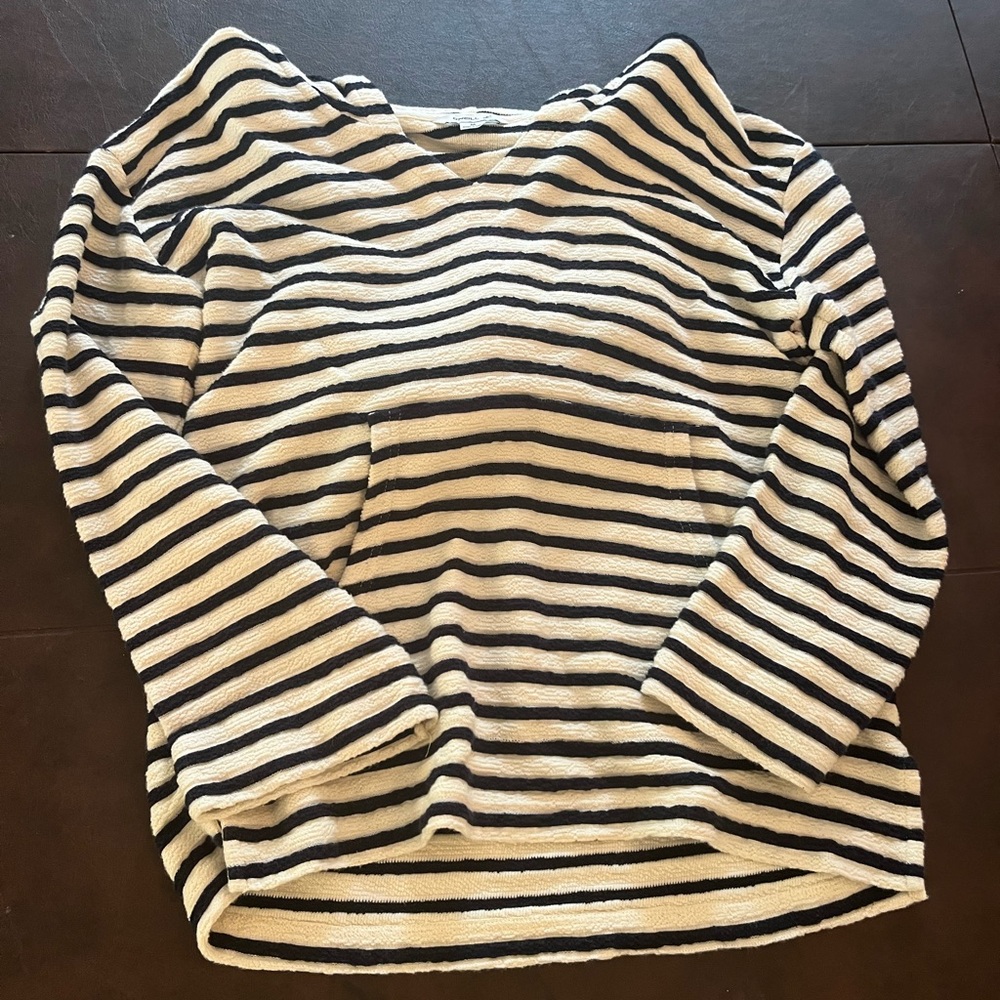 O'Neill Black and White Striped Pullover